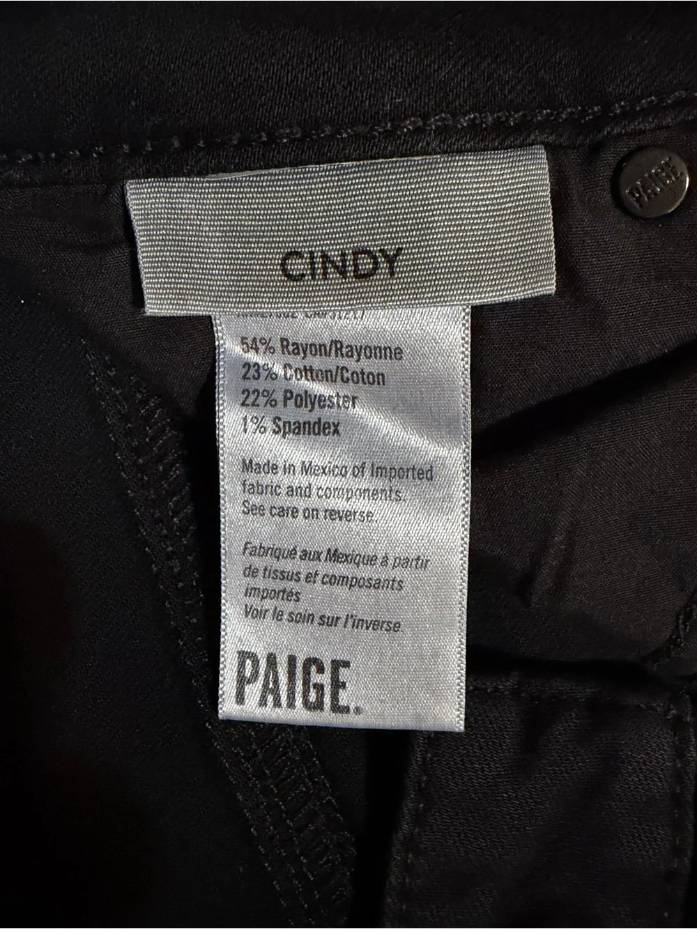 PAIGE Black Ankle Slim Cropped Jeans